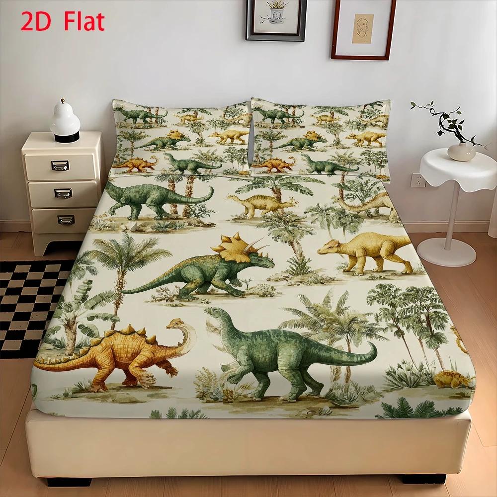 Baby Nursery Forest Theme - Pelindung kasur bertema hutan dinosaurus terbuat