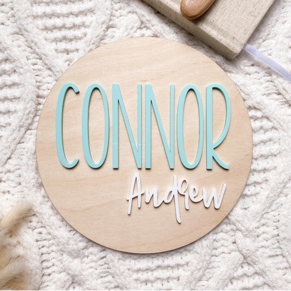 Baby Nursery Letters - Plakat Pengumuman Kelahiran yang Dipersonalisasi -