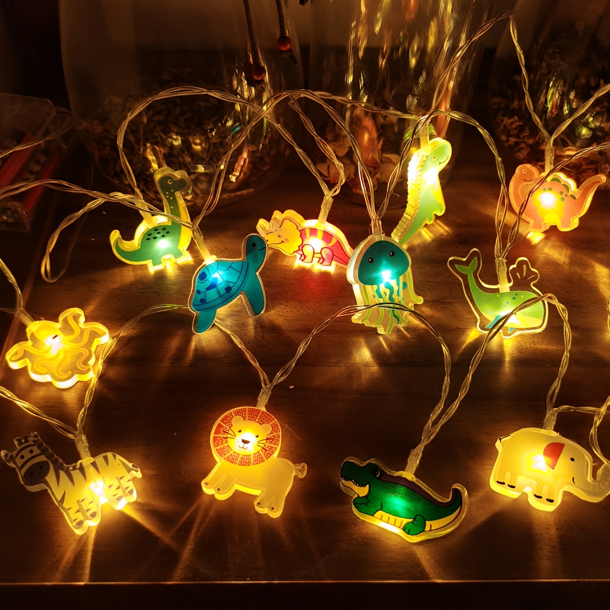 Baby Nursery Animal Theme - Lampu Hias LED Hewan Liar Bergaya