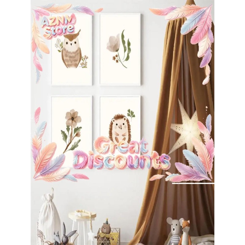 Baby Nursery Animal Theme - 2026 Seni Dinding Kamar Bayi Tupai