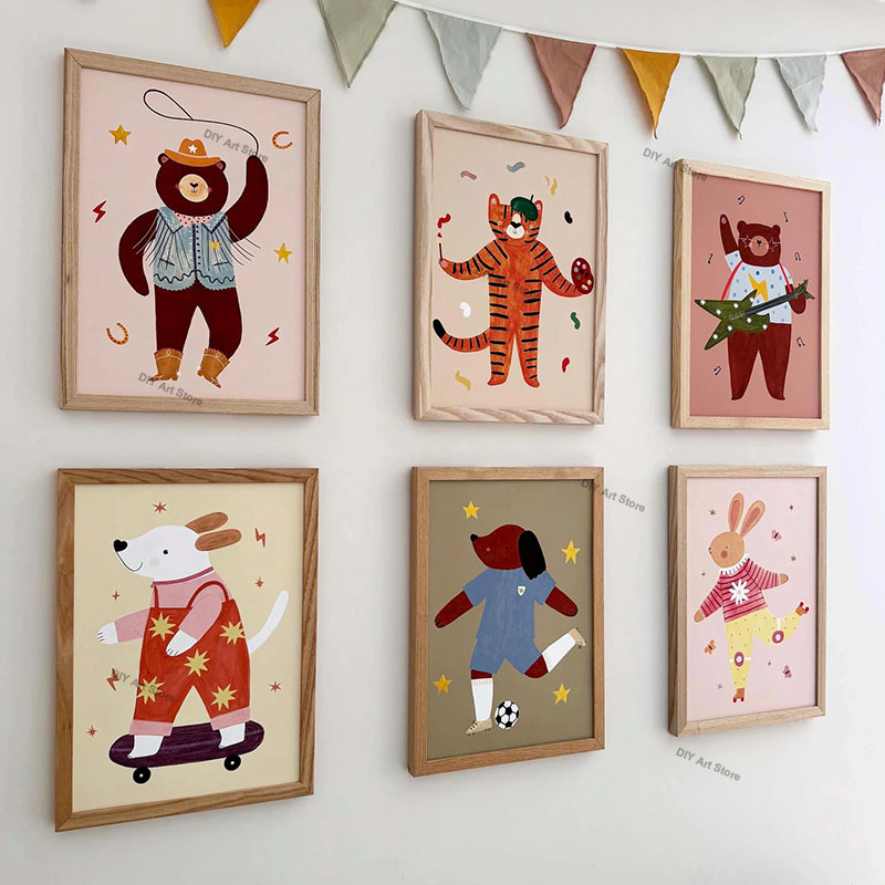 Baby Nursery Art - Lukisan Kanvas Seni Dinding Kamar Anak