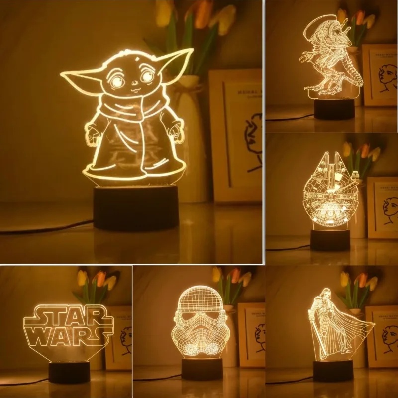 Baby Yoda Nursery - Lampu Anime 3D Kartun Yoda Baby