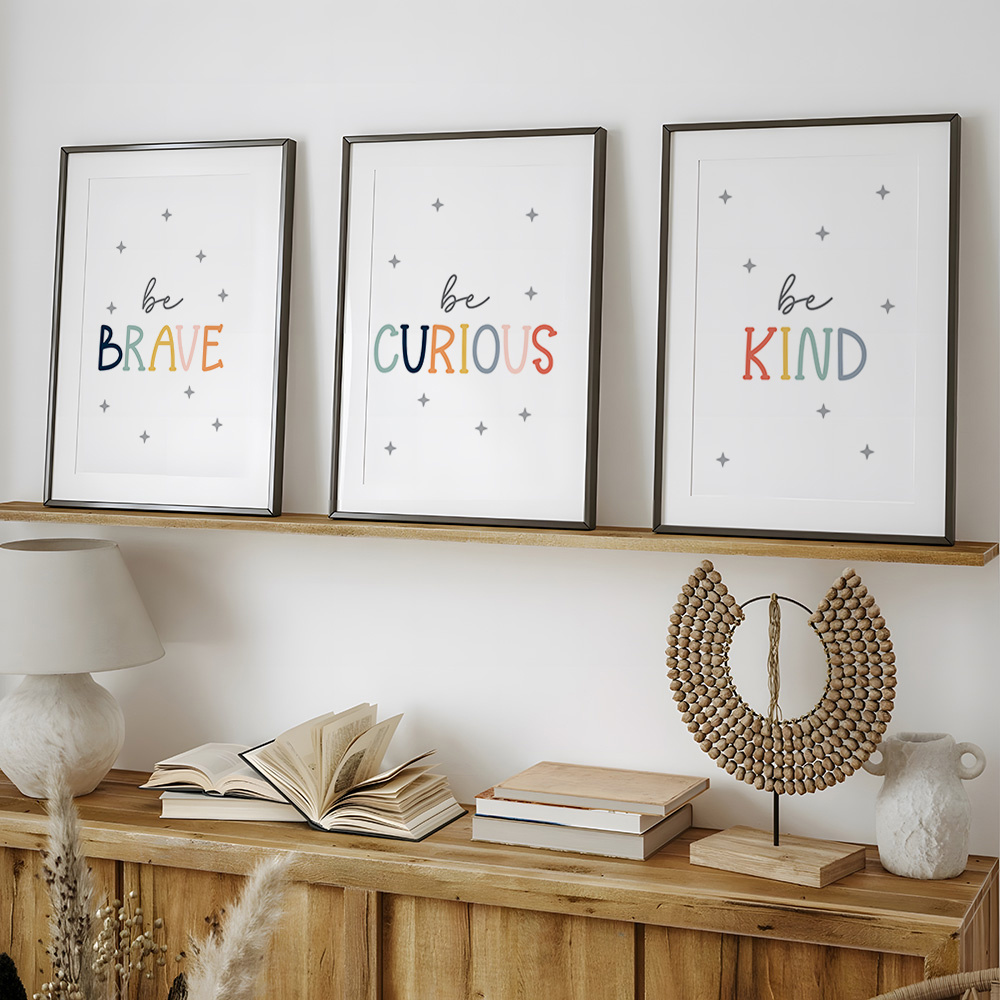 Baby Nursery Art - 3 buah Poster 