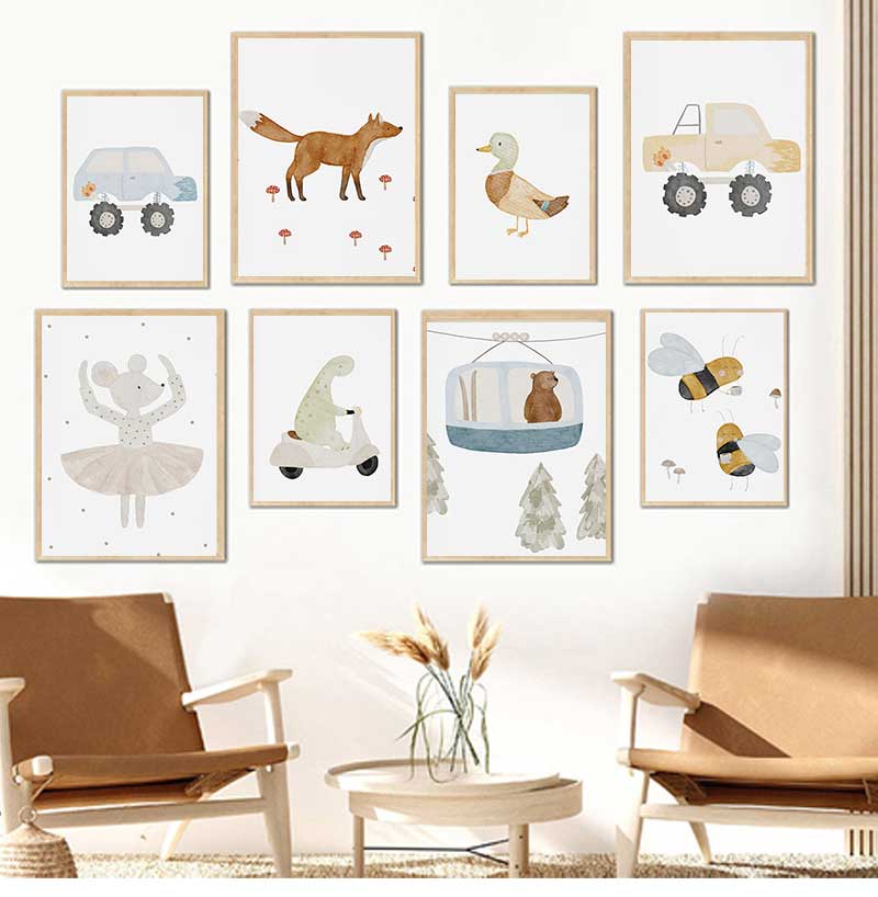 Baby Nursery Art - Poster dan Cetakan Kanvas Seni Dinding
