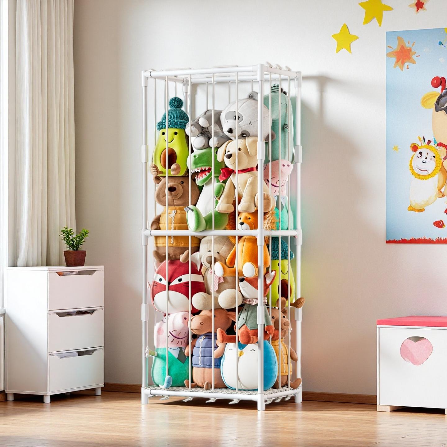 Baby Nursery Animal Theme - Organizer Penyimpanan Boneka Vertikal Bertema Kebun