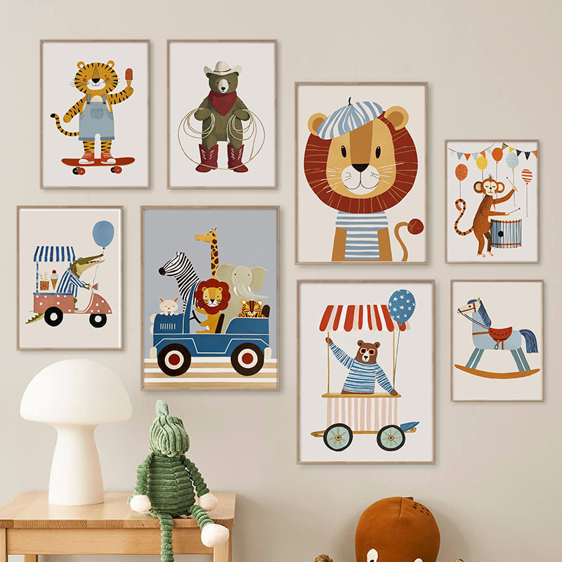 Baby Nursery Art - Lukisan Kanvas Seni Dinding Kamar Bayi