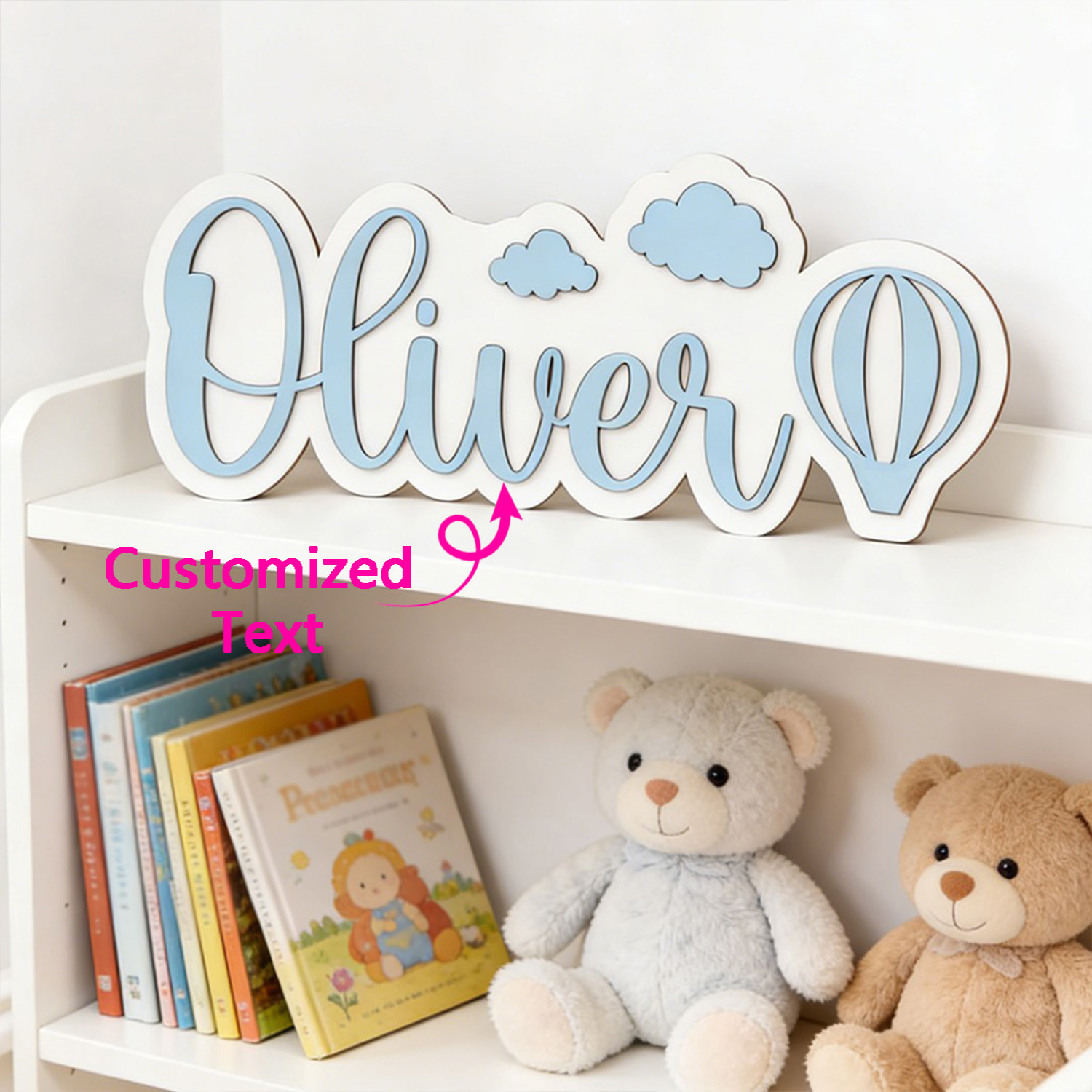 Baby Nursery Letters - Papan Nama Kamar Balon Udara Panas