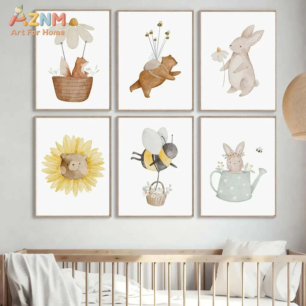 AZNM Poster Cetak Kamar Anak M - Baby Nursery Art ulasan dan harga