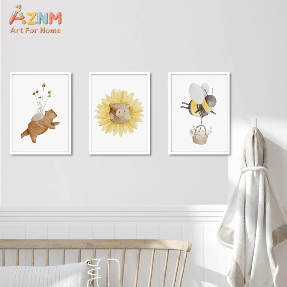 AZNM Poster Cetak Kamar Anak M - Baby Nursery Art ulasan dan harga