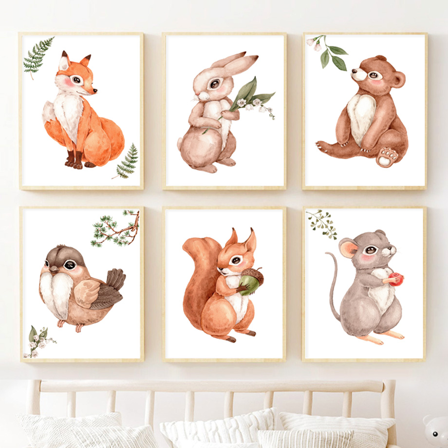 Seni Dinding Kamar Bayi Hewan  - Baby Nursery Gender Neutral ulasan dan harga