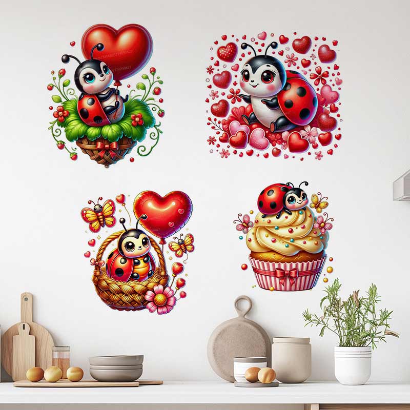 Stiker Dinding Kumbang Lucu De - Baby Nursery Murals ulasan dan harga
