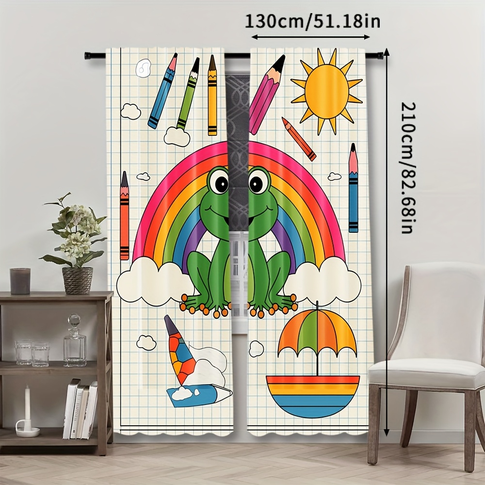Tirai Katak Pelangi Lucu Dekor - Baby Nursery Animal Theme ulasan dan harga