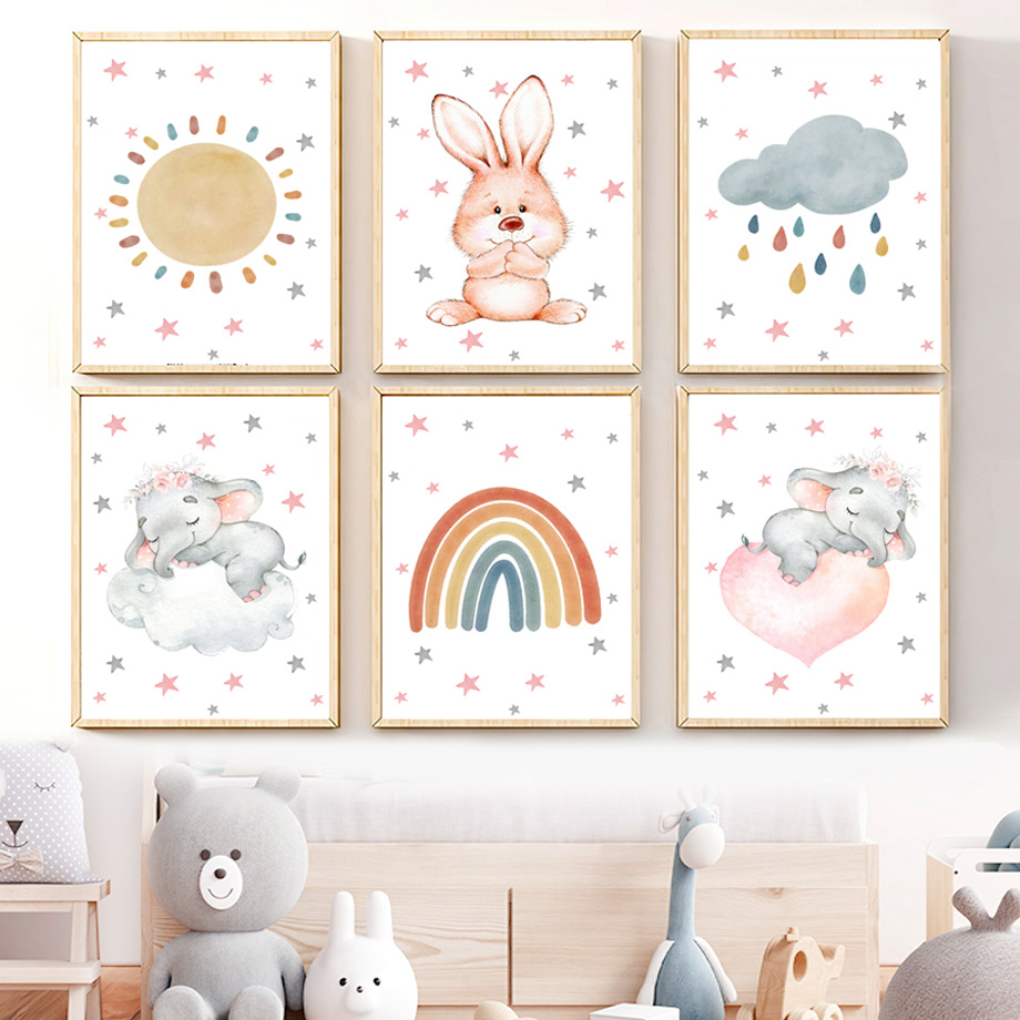 Lukisan Dinding Kamar Bayi Cat - Baby Nursery Murals ulasan dan harga