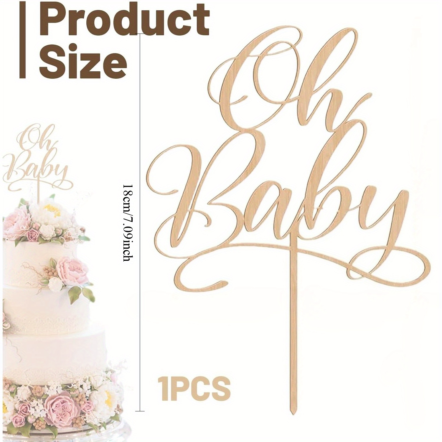 1 buah oh Baby - Hiasan Kue Ka - Baby Nursery Letters ulasan dan harga