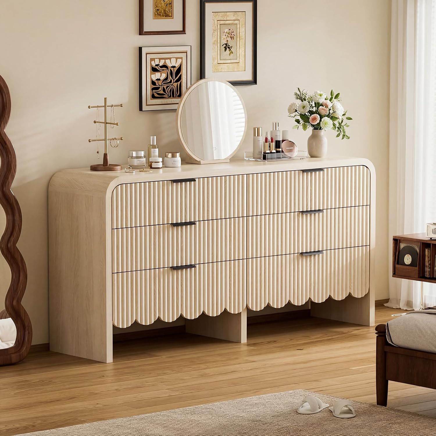 Lemari Pakaian Kayu 6 Laci, La - Baby Nursery Handles ulasan dan harga