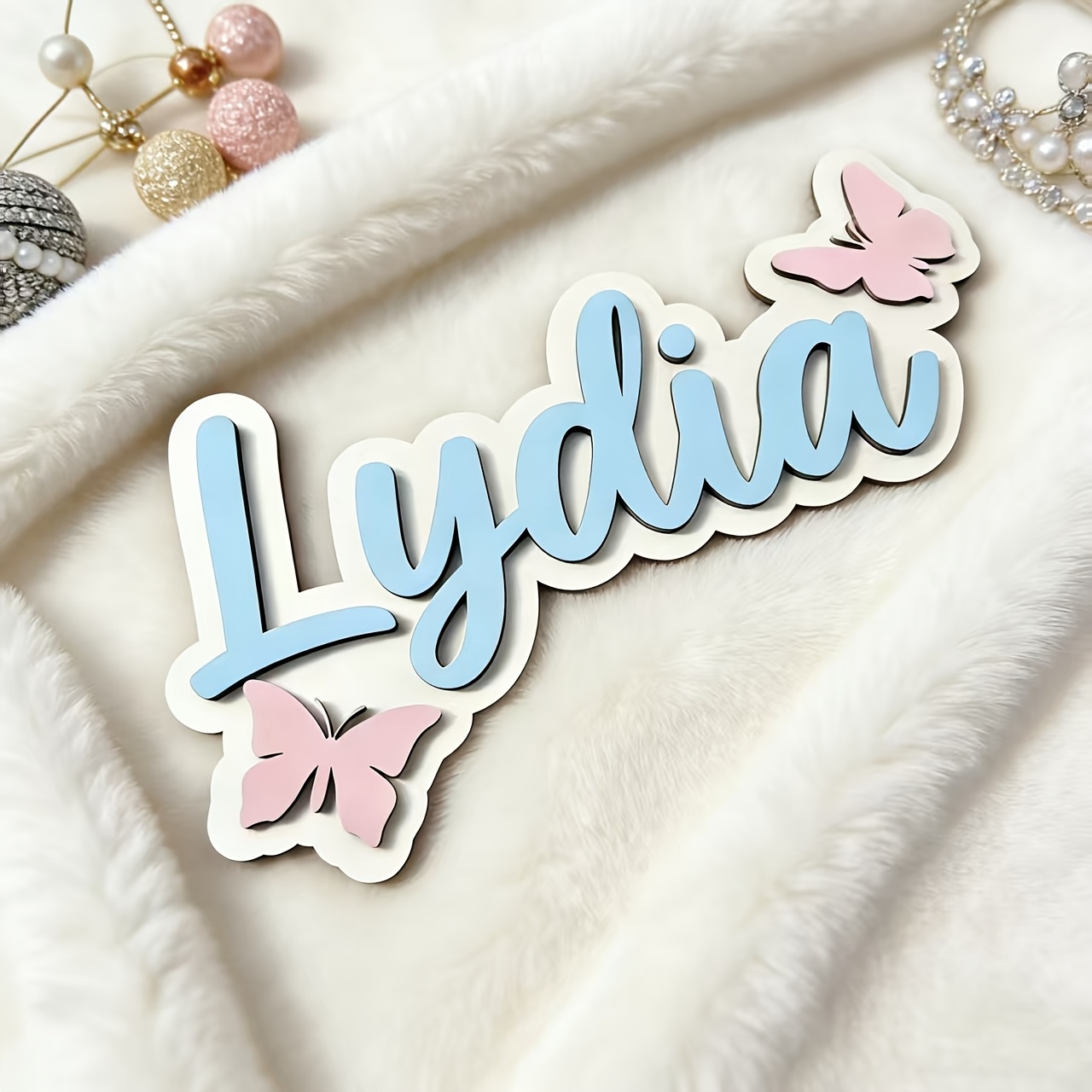 Tanda Kamar Nama Kupu-kupu Bir - Baby Nursery Letters ulasan dan harga