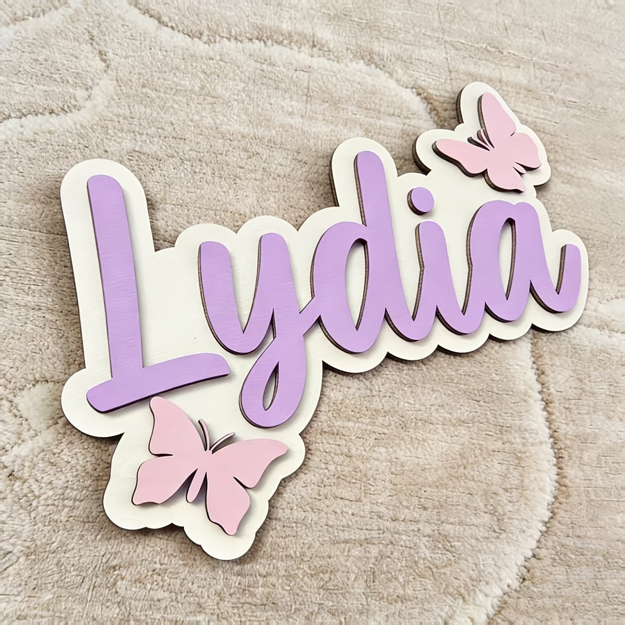 Tanda Kamar Nama Kupu-kupu Bir - Baby Nursery Letters ulasan dan harga