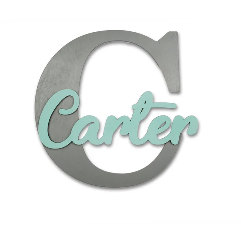 Huruf Kayu, Dinding Kamar Bayi - Baby Nursery Letters ulasan dan harga