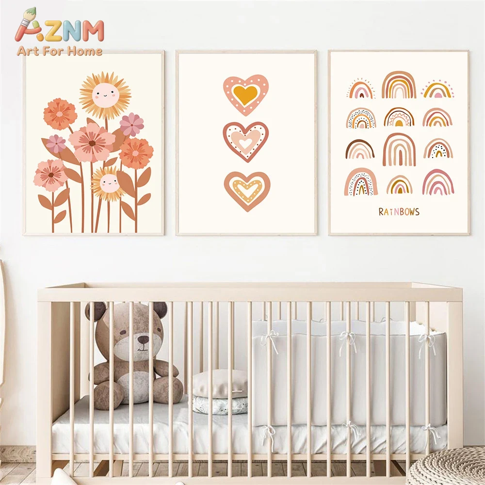 AZNM Boho Seni Dinding Kanvas  - Baby Nursery Art ulasan dan harga