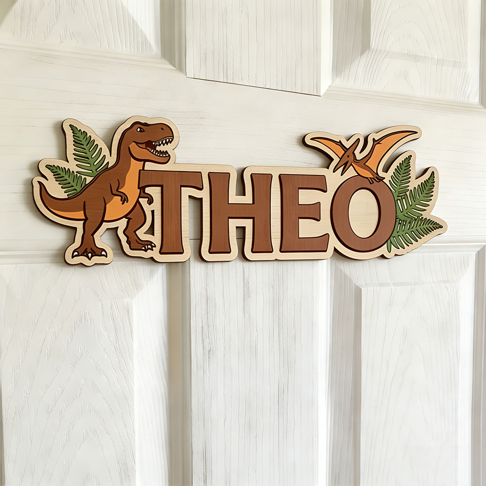 Tanda Nama Dinosaurus yang Dip - Baby Nursery Letters ulasan dan harga