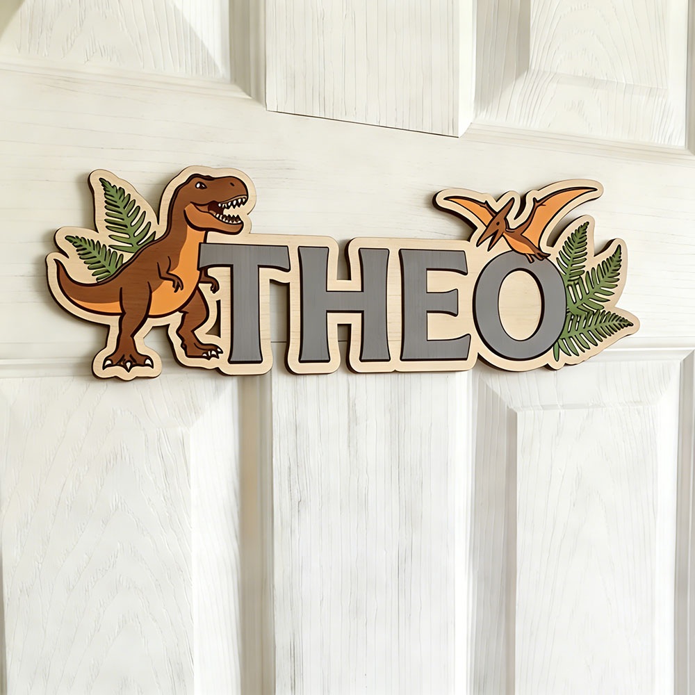Tanda Nama Dinosaurus yang Dip - Baby Nursery Letters ulasan dan harga