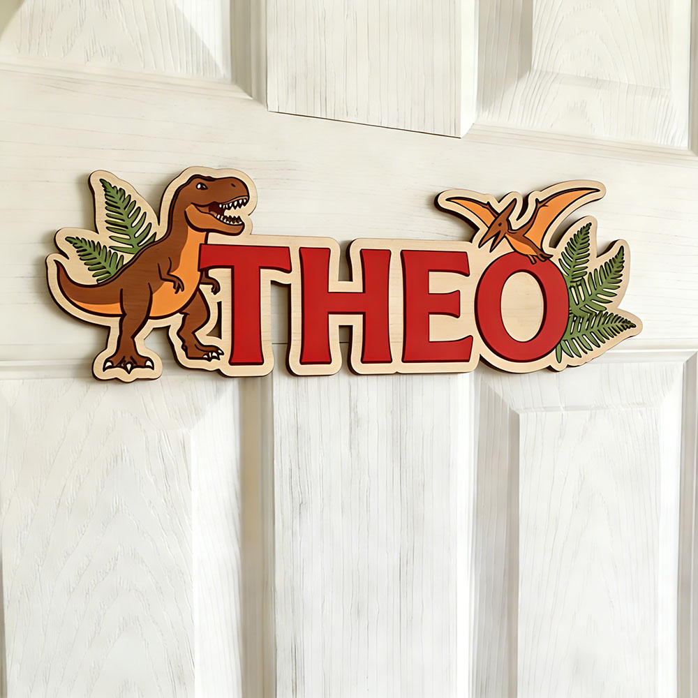 Tanda Nama Dinosaurus yang Dip - Baby Nursery Letters ulasan dan harga