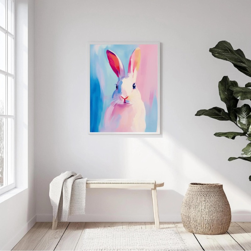 Seni Dinding Kanvas Hewan Past - Baby Nursery Animal Theme ulasan dan harga