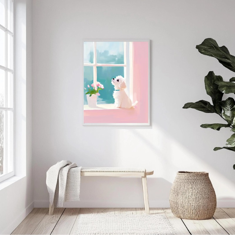 Seni Dinding Kanvas Hewan Past - Baby Nursery Animal Theme ulasan dan harga