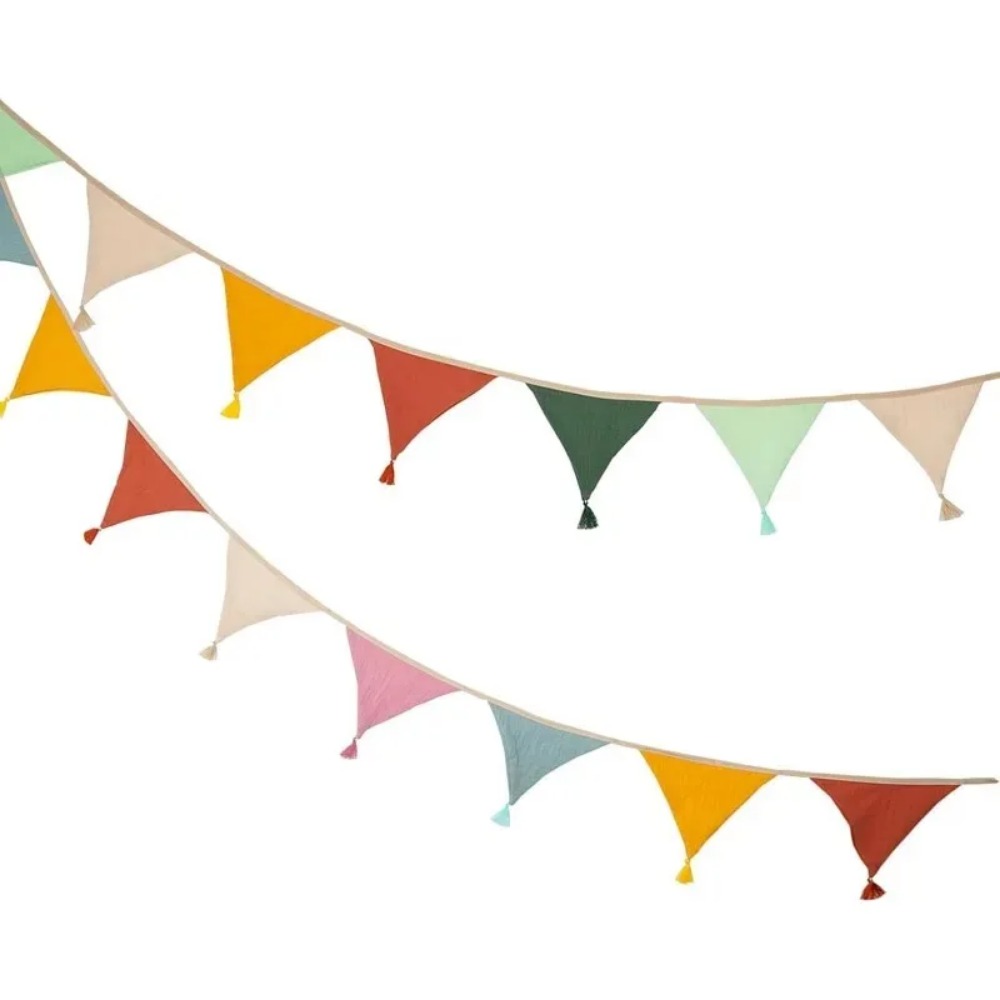 20 Buah Spanduk Bendera Kain M - Baby Nursery Bunting ulasan dan harga
