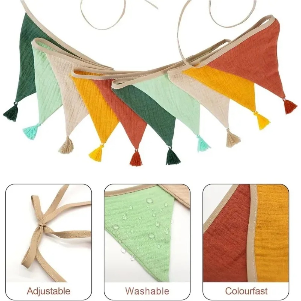 20 Buah Spanduk Bendera Kain M - Baby Nursery Bunting ulasan dan harga