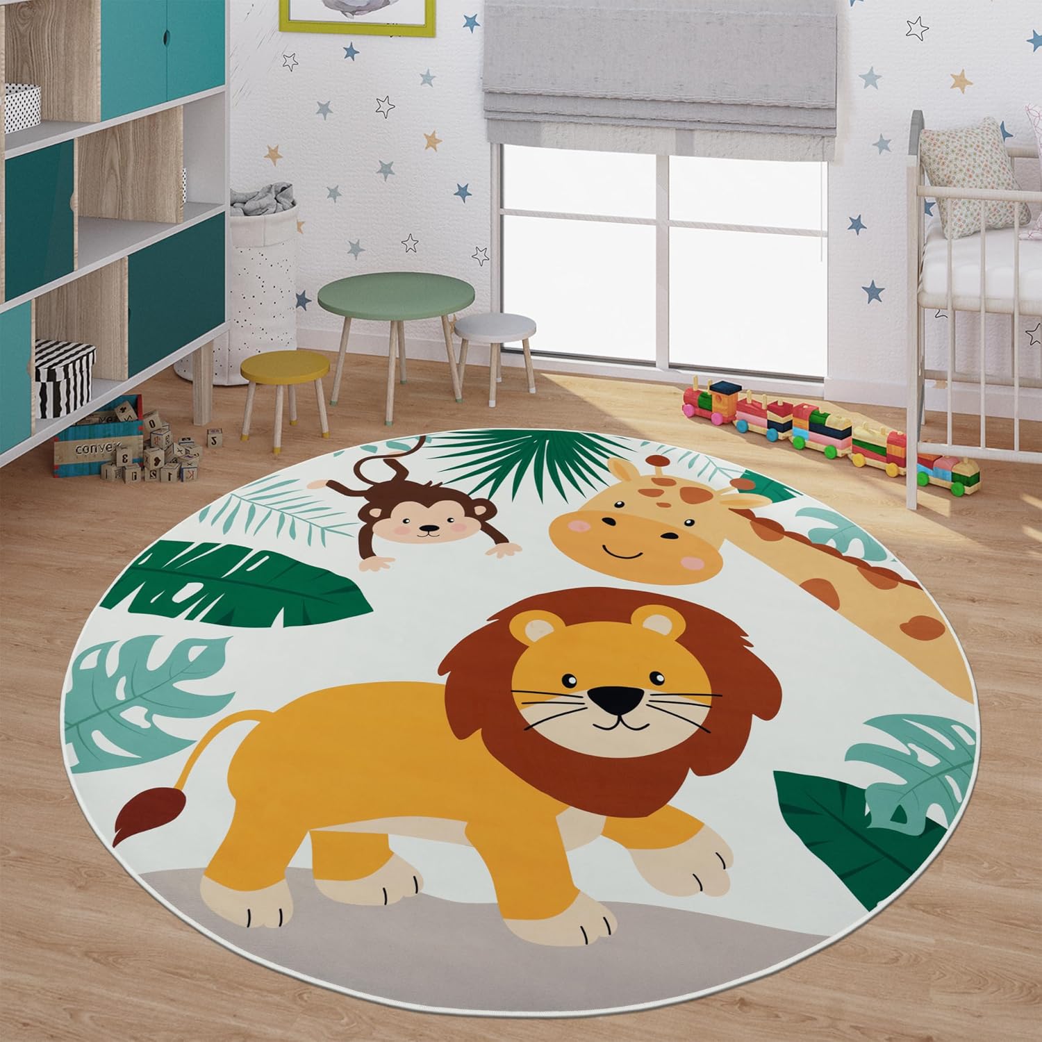 Karpet Bermain Anak Motif Hewa - Baby Nursery Animal Theme ulasan dan harga