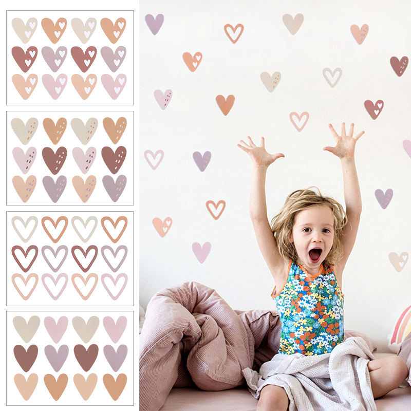 2pcs indah hati Ins stiker din - Baby Nursery Murals ulasan dan harga