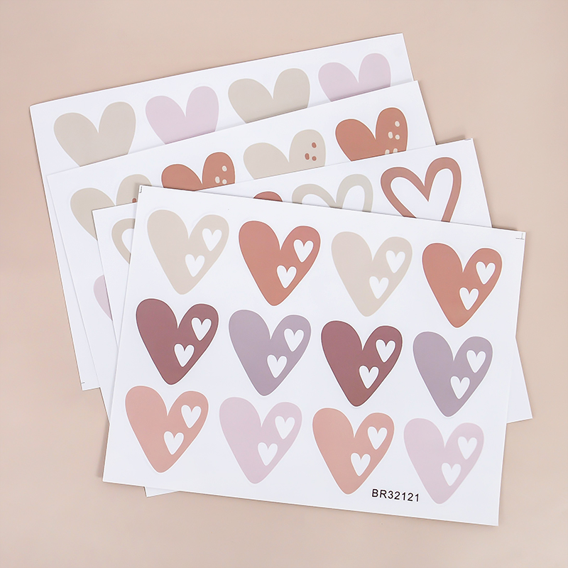 2pcs indah hati Ins stiker din - Baby Nursery Murals ulasan dan harga