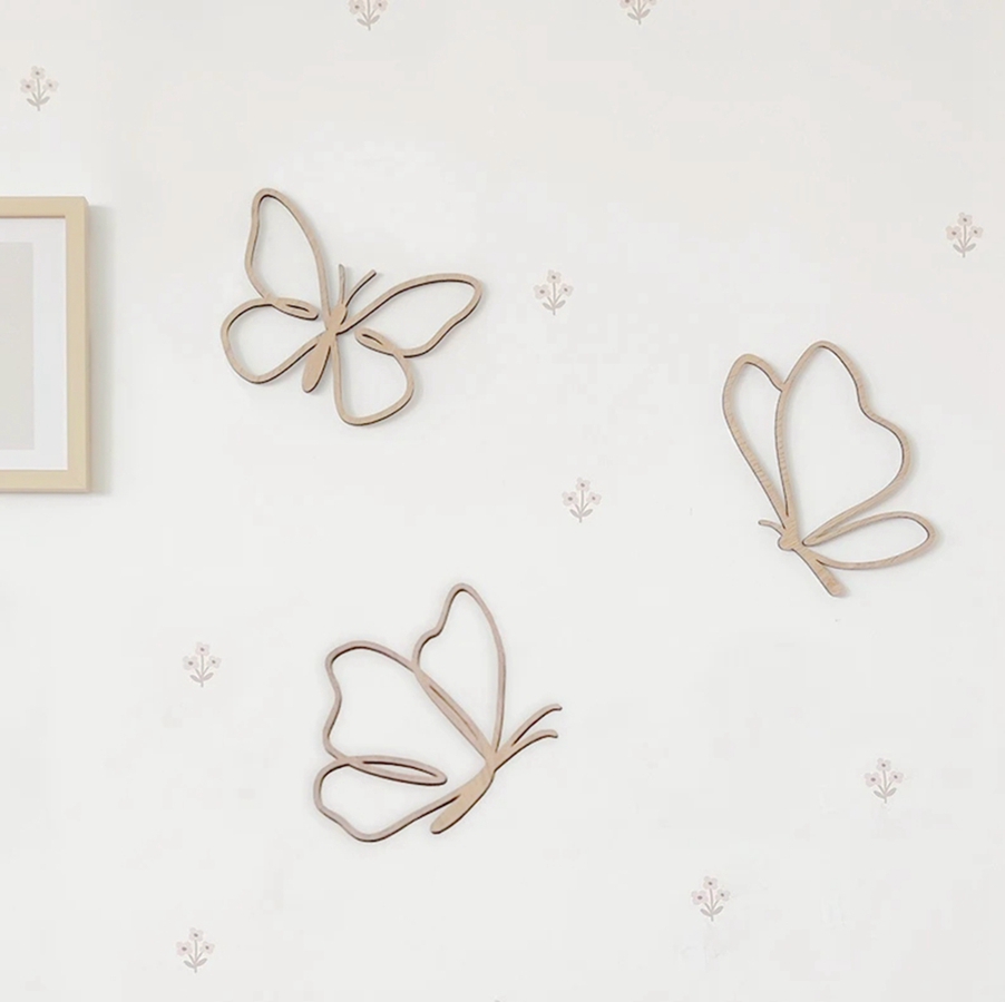 Papan Kayu Kupu-Kupu, Dekorasi - Baby Nursery Products ulasan dan harga