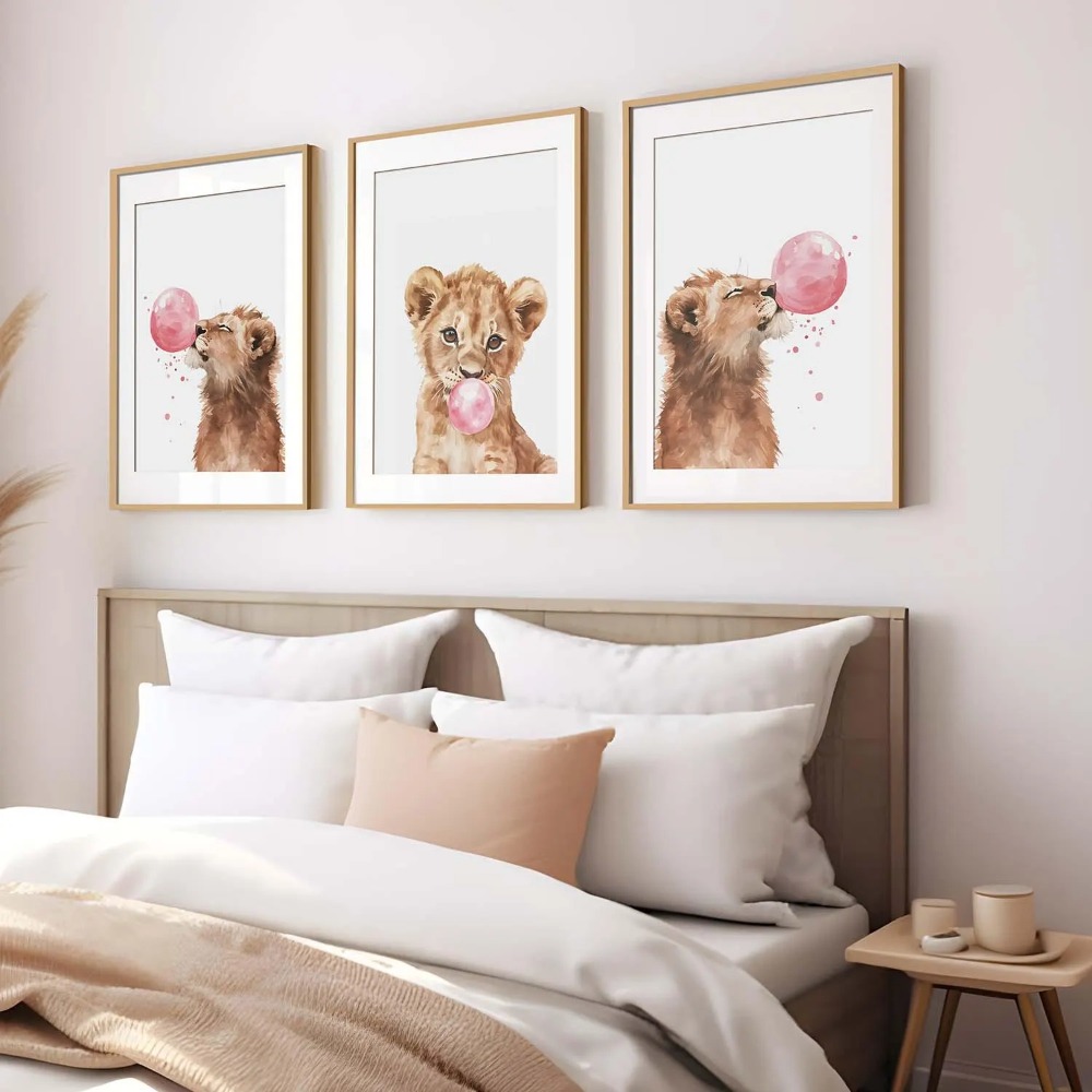 Set Seni Dinding Kamar Bayi Mo - Baby Nursery Animal Theme ulasan dan harga