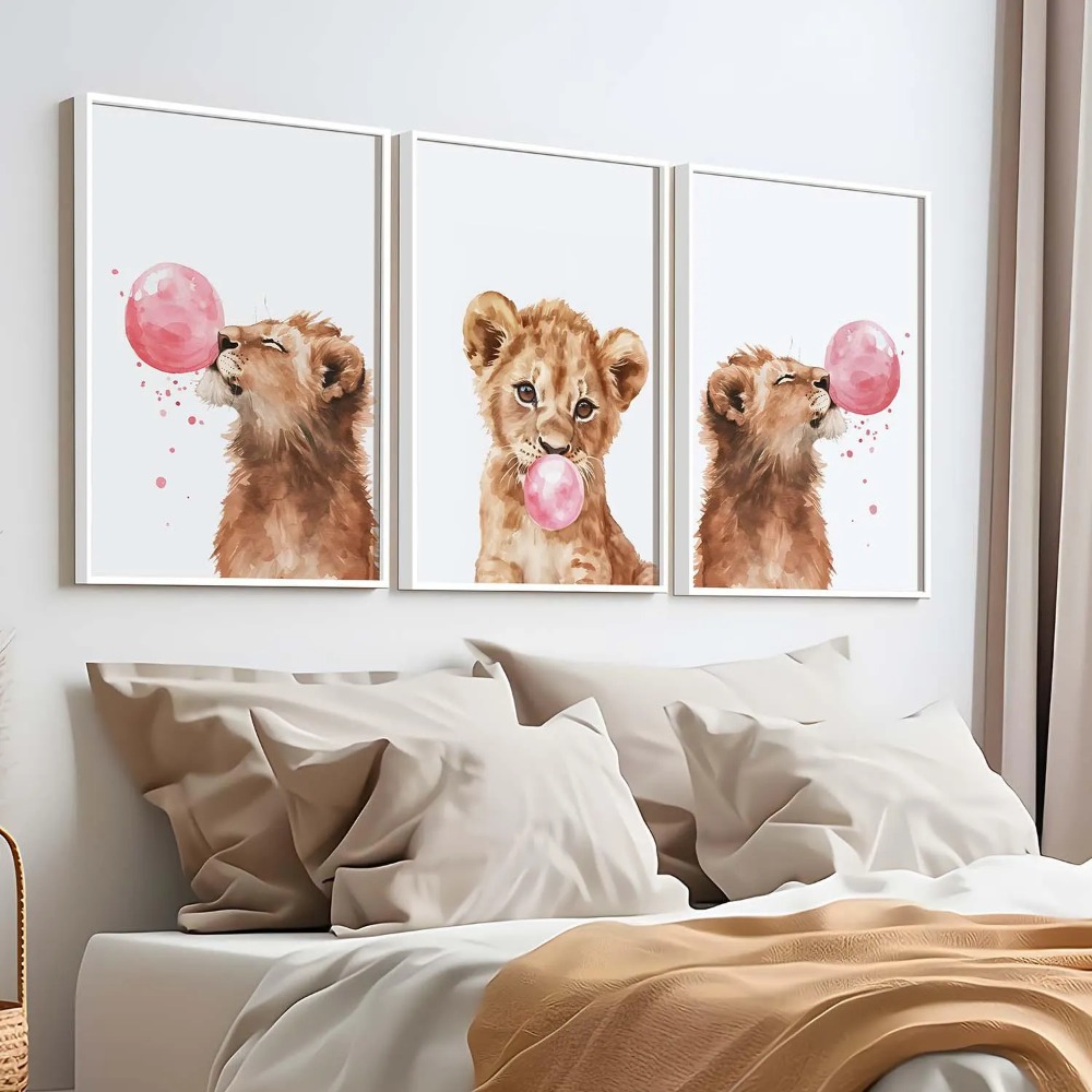 Set Seni Dinding Kamar Bayi Mo - Baby Nursery Animal Theme ulasan dan harga