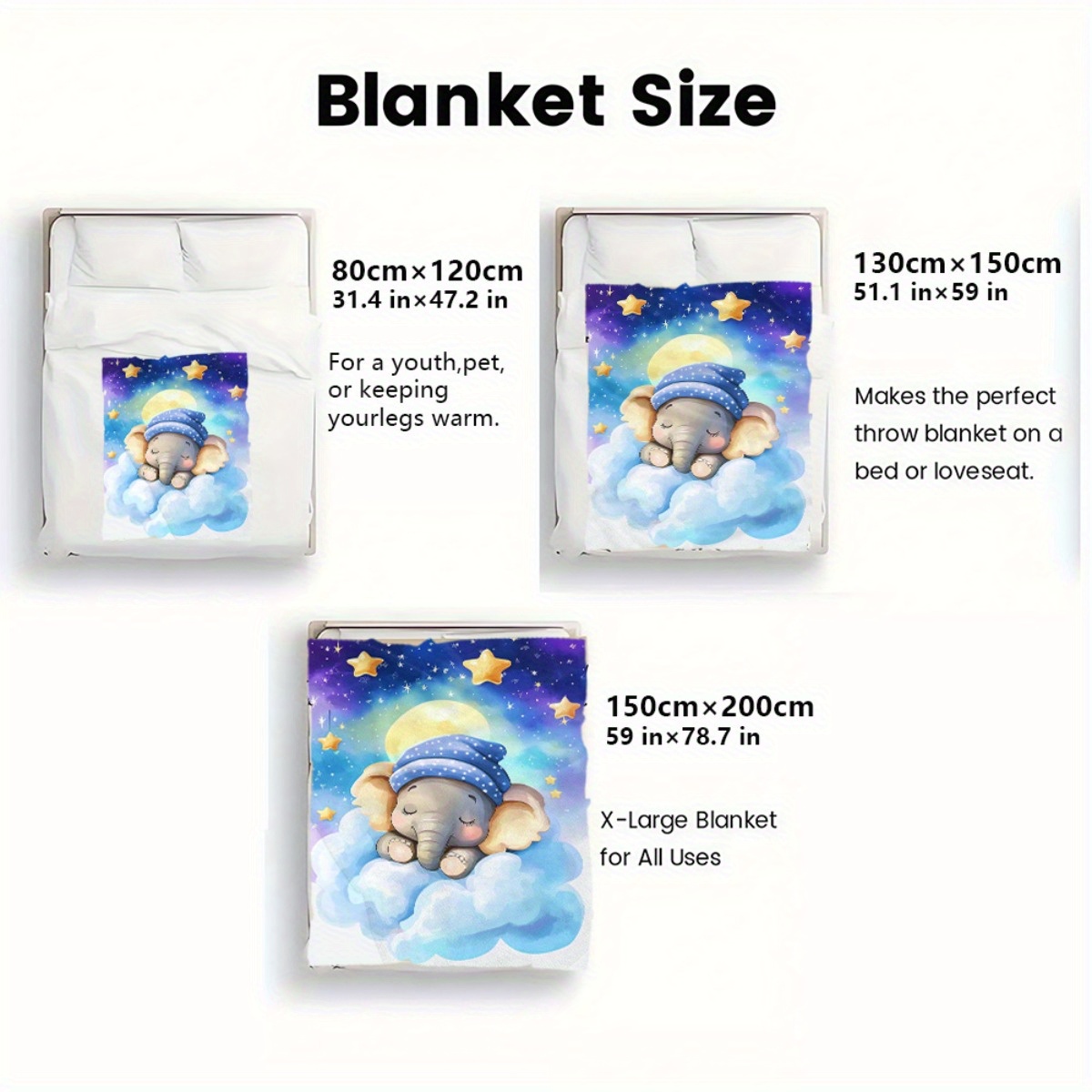 Selimut Bulu Lembut Bayi Gajah - Baby Nursery Animal Theme ulasan dan harga